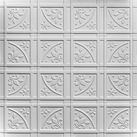 CEILUME Lafayette 2ft x 2ft White Ceiling Tile V3-LAF-22WTO